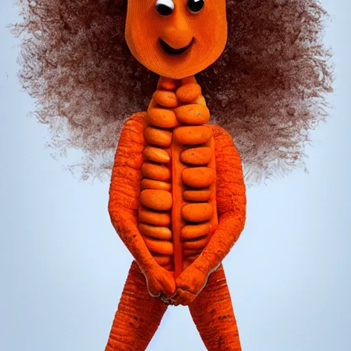 Image similar to a carrot person