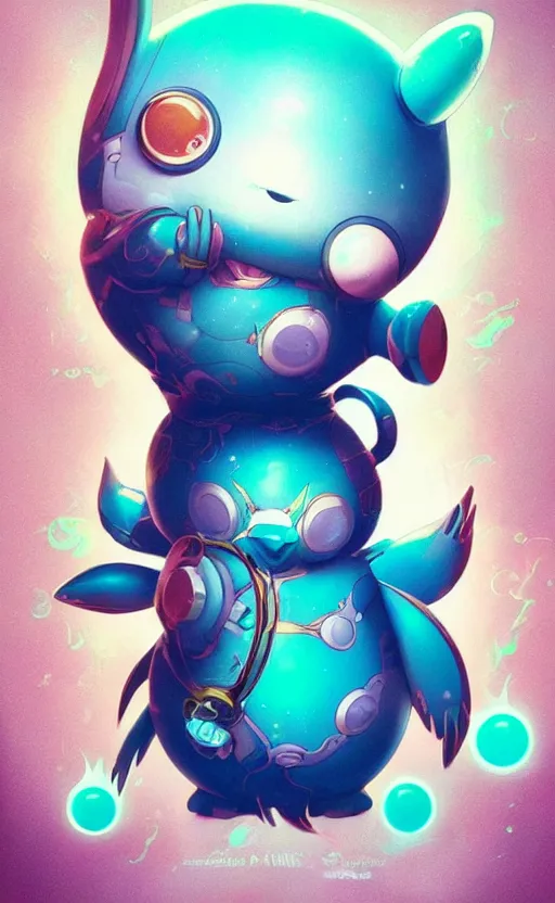 Image similar to lofi BioPunk Pokemon Piplup portrait Pixar style by Tristan Eaton_Stanley Artgerm and Tom Bagshaw,