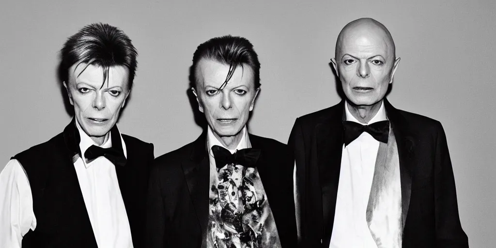 Image similar to david bowie with brian eno, 2 0 4 0 year