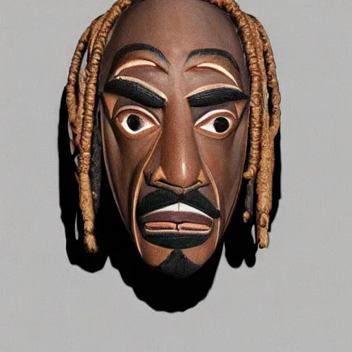 Prompt: African mask resembling snoop dogg, photorealistic