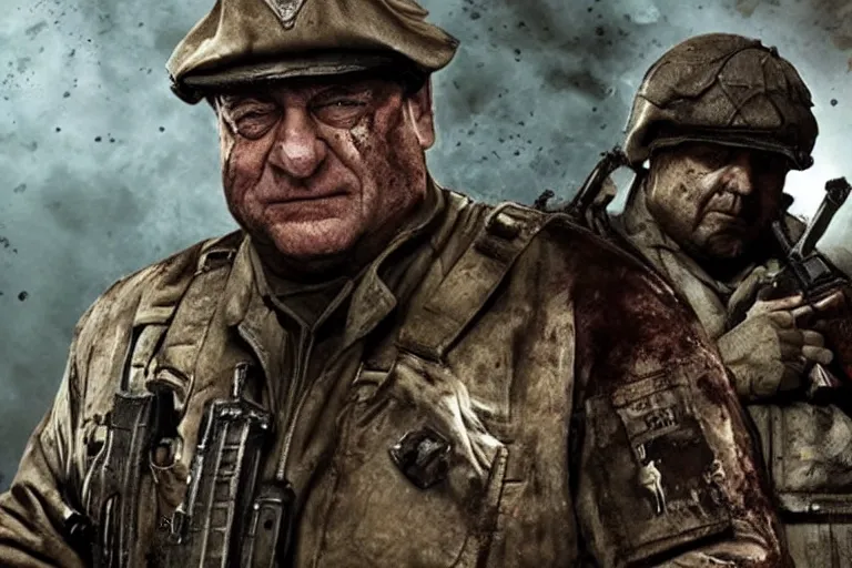 Image similar to john goodman as tank dempsey from call of duty zombies