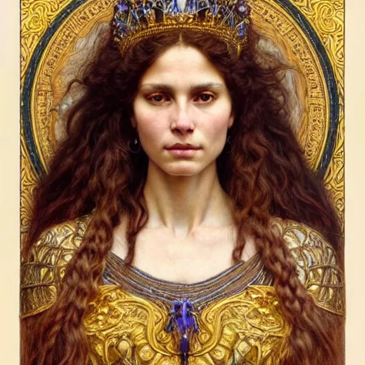 Image similar to highly detailed portrait of a majestic lioness queen in the form of a beautiful woman. d & d, art by donato giancola and evelyn de morgan and carl larsson and john william waterhouse. trending on artstation, intricate details, energetic composition, golden ratio, concept art, illustration, elegant art