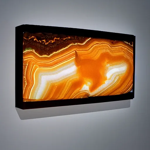 Image similar to banded agate wall backlit
