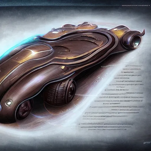 Image similar to torment tides of numenera art style retrofuturism car concept