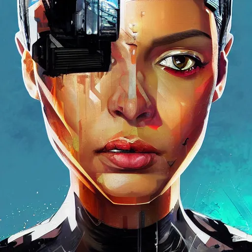 Image similar to Faridah Malik, Deus Ex: Human Revolution, drawn by Sandra Chevrier, artstation