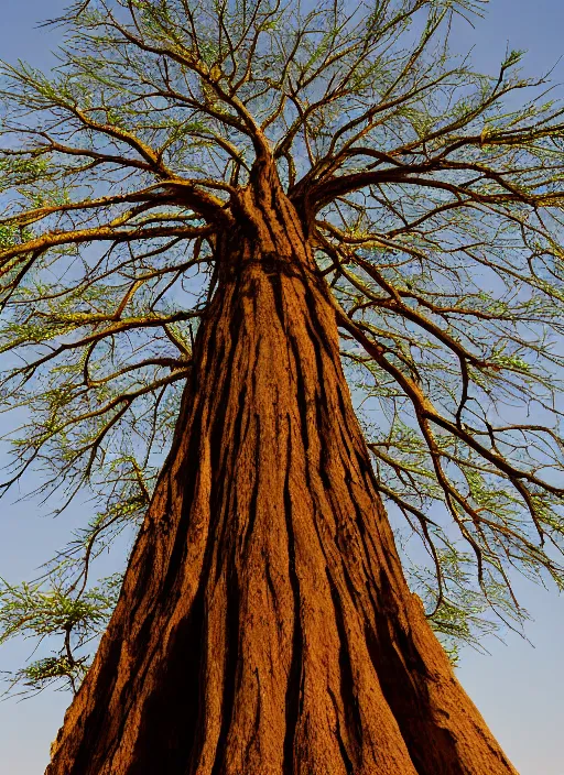 Image similar to the tallest tree in history in the middle of barren desert, sand, high res, highly detailed, photographed, 5 0 mm