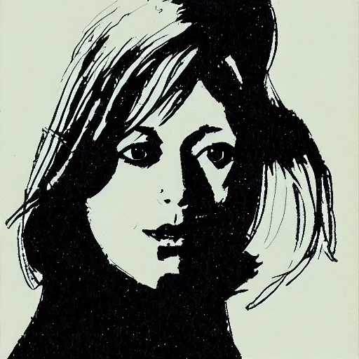 Prompt: beth gibbons, portrait, by guido crepax