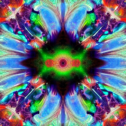 Image similar to saturn dragonfly fractal crystalliglitch digitalart artist