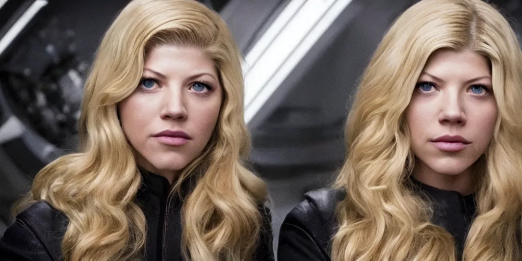 Prompt: Katheryn Winnick is the captain of the starship Enterprise in the new Star Trek movie