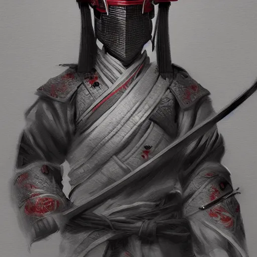 Image similar to samurai by artist thuan nguyen minh duong, artstation