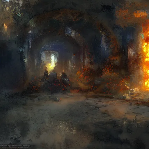 Prompt: a small bit of heaven in hell, craig mullins