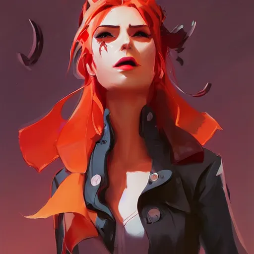 Prompt: female pirate with trench coat, red makeup, behance hd artstation, style of jesper ejsing, by rhads, makoto shinkai and lois van baarle, ilya kuvshinov, ossdraws