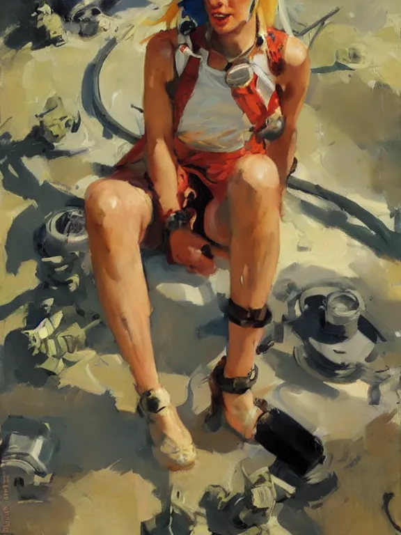 Prompt: Tank girl by Gregory manchess