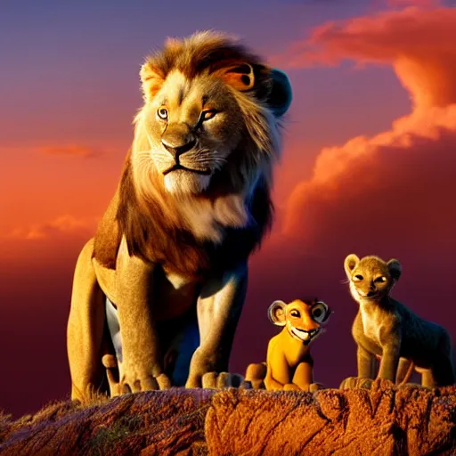 Image similar to live action disney lion king movie with house cats, high detail 8k resulution, oscar award winning, cinematc lighting, anatomically correct