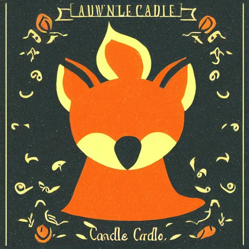 Prompt: candle fox company illustration