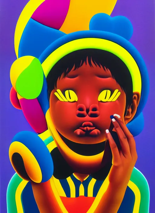 Prompt: hiphop cover by shusei nagaoka, kaws, david rudnick, airbrush on canvas, pastell colours, cell shaded, 8 k,