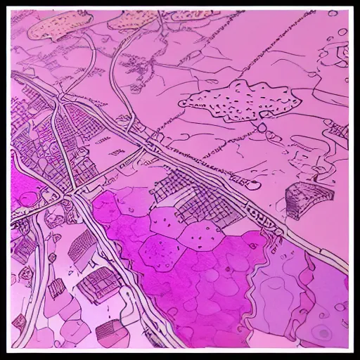 Prompt: giant pink purple bubbles with cities inside them, extremely detailed