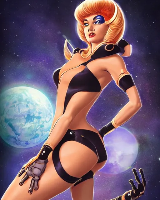 Prompt: barbarella as a robotic 8 0 s cat - girl, female, in the style of don bluth, j. scott campbell, hajime sorayama full color digital painting, leotard and leg warmers, many small details, artstation trending, artgerm, deviantart featured