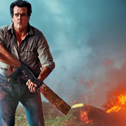 Image similar to ash vs the evil dead