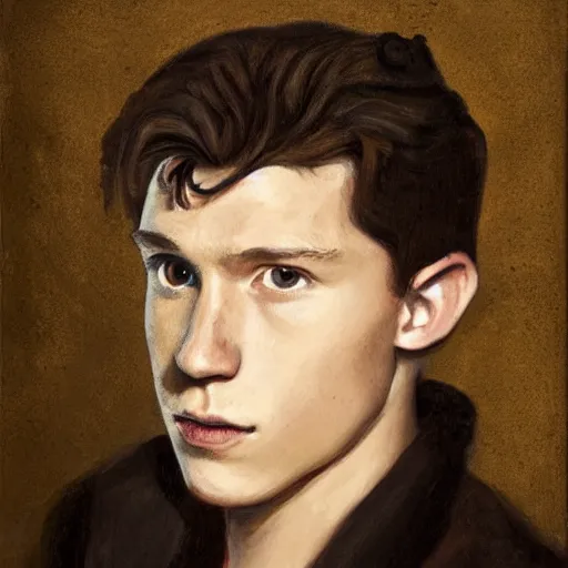 Image similar to tom holland, portrait by colete martin