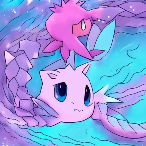 Image similar to Pink Vaporeon Pokemon sleeping