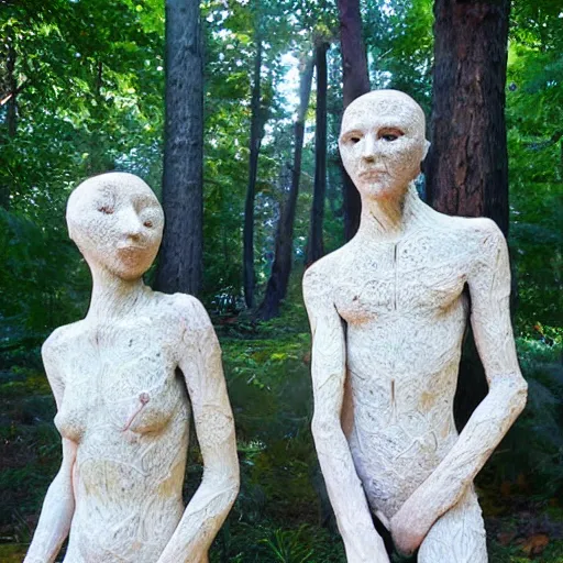 Image similar to dmt bodies. Mesh of human figures intertwined. earthen colors. Realistic marble sculptures.