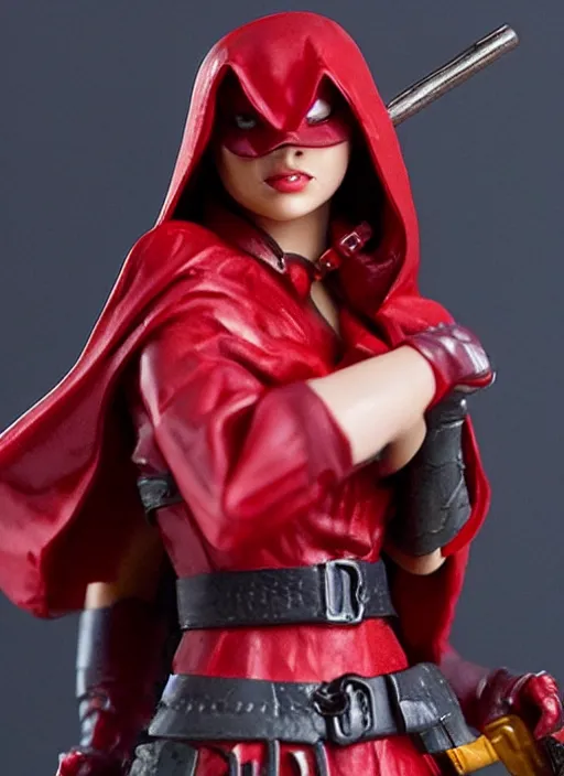 Image similar to Image on the store website, eBay, 80mm Resin figure model of a woman as little red hood.