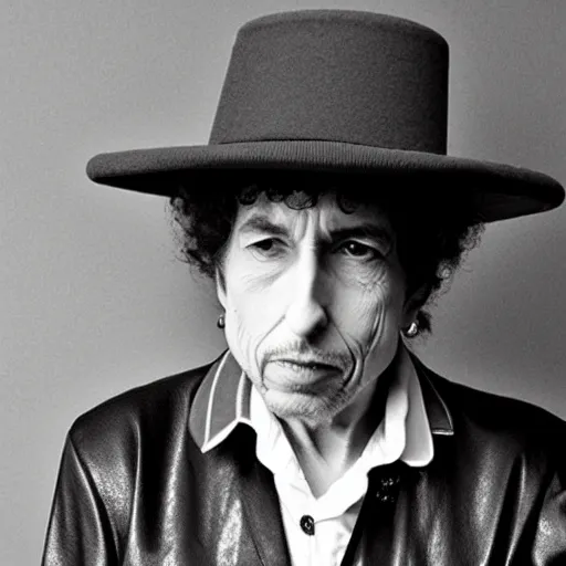 Image similar to bob dylan with cat eyes and whiskers and a pig nose