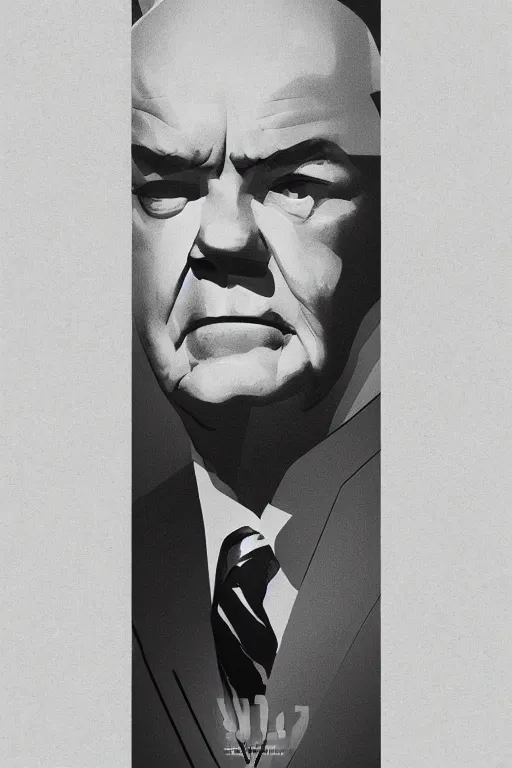 Image similar to minimal movie poster, eisenhower, jack nicholson is united states president dwight eisenhower, solid colors, cinematic, fan art, trending on artstation