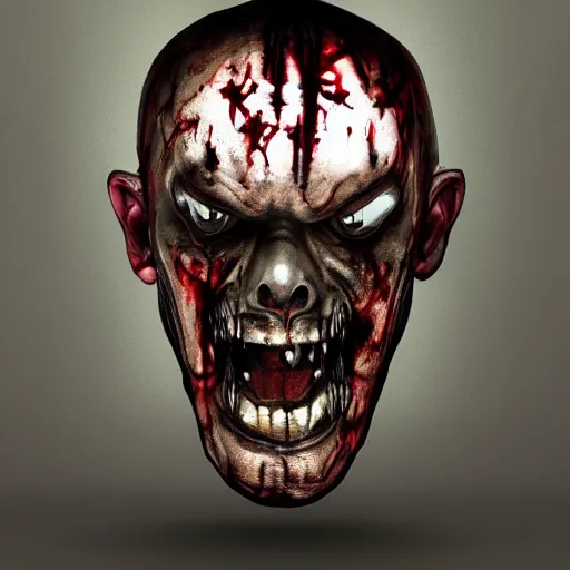 Image similar to zombie - head gta v game symbol, style of stephen bliss, urban apocalypse, icon, symbol, unreal engine, octane render