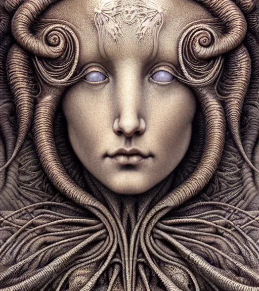 Prompt: detailed realistic beautiful sandstorm goddess face portrait by jean delville, gustave dore, iris van herpen and marco mazzoni, art forms of nature by ernst haeckel, art nouveau, symbolist, visionary, gothic, neo - gothic, pre - raphaelite, fractal lace, intricate alien botanicals, ai biodiversity, surreality, hyperdetailed ultrasharp octane render