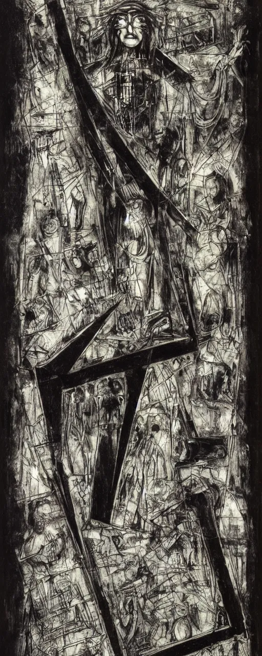 Prompt: user manual of god, by bernard buffet and stephen gammell and emil nolde, 8 k, trending on artstation