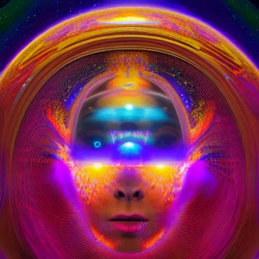 Prompt: portrait ultra dimensional star entity, accidentally tripping on dmt and acid, psychedelic experience, overwhelming psychosis of self realization and burning awakening, ultra high definition, unreal engine 5, hyperrealism, masterpiece composition, by barclay shaw 8 k photorealistic