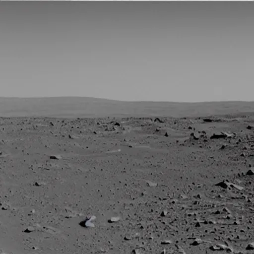 Image similar to a photograph of the first mars landing