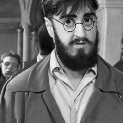 Prompt: still of harry potter as fidel castro (1958)