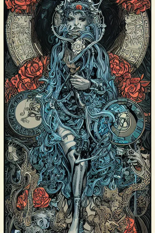 Image similar to Hecate by James Jean and dan Mumford and strongstufftom