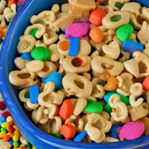 Image similar to lucky charms cereal 🥣 but it’s made of bones