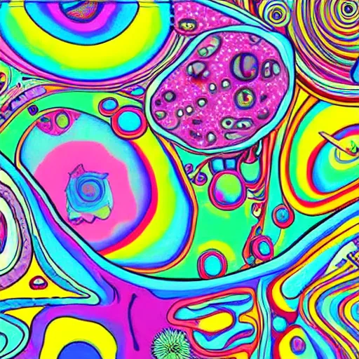 Prompt: psychedelic trippy couch in space, planets, milky way, sofa, detailed cartoon