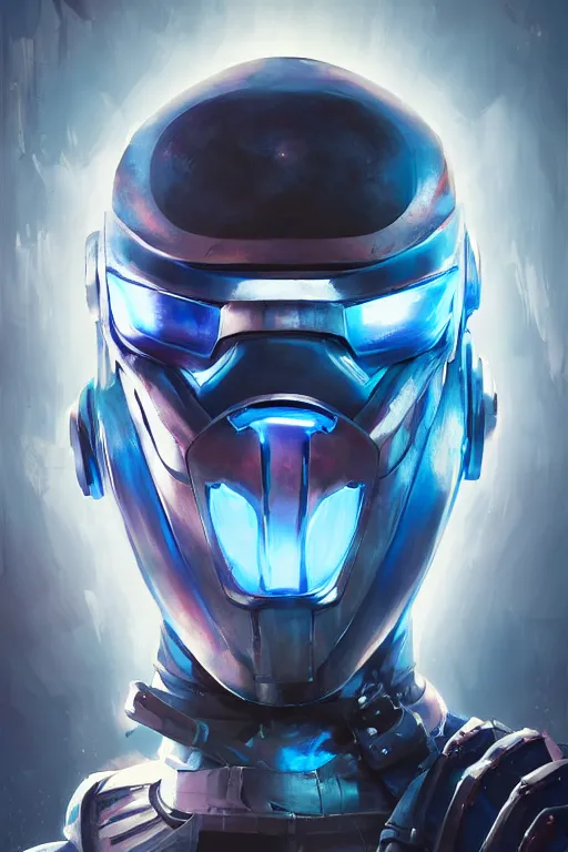 Image similar to epic mask helmet robot ninja portrait stylized as fornite style game design fanart by concept artist gervasio canda, behance hd by jesper ejsing, by rhads, makoto shinkai and lois van baarle, ilya kuvshinov, rossdraws global illumination radiating a glowing aura global illumination ray tracing hdr render in unreal engine 5