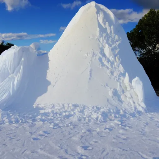 Image similar to mound of salt shaped like mount everest