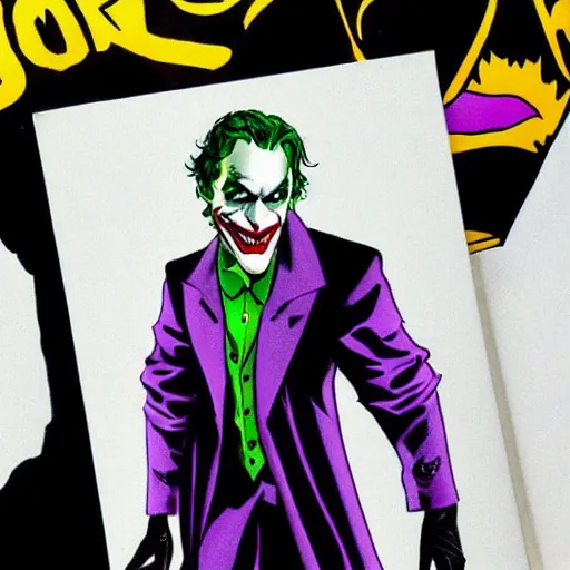 Image similar to the joker as batman