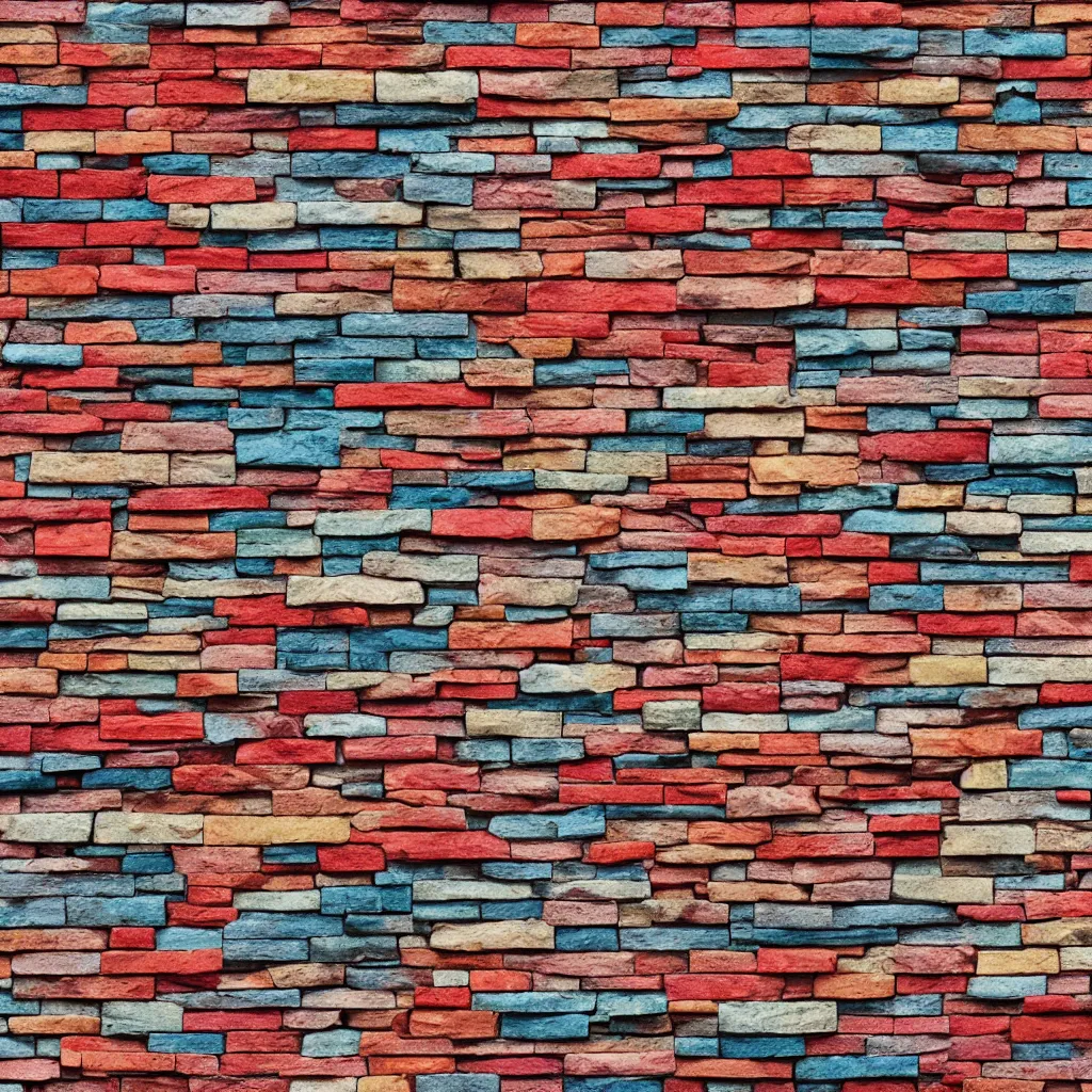 Image similar to multicolor painted brick texture