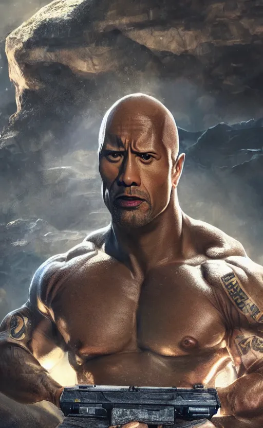 Prompt: dwayne johnson as the president, dynamic lighting, photorealistic fantasy concept art, trending on art station, stunning visuals, creative, cinematic, ultra detailed