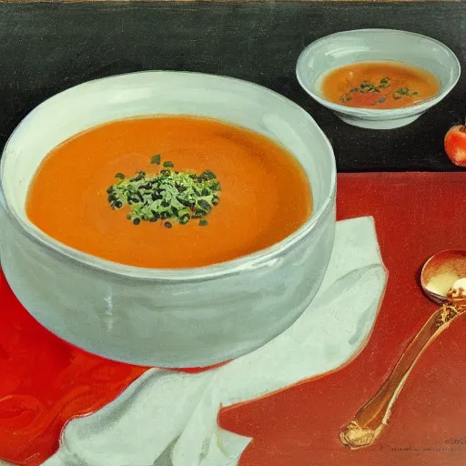 Image similar to a bowl of soup running for President, mannerism