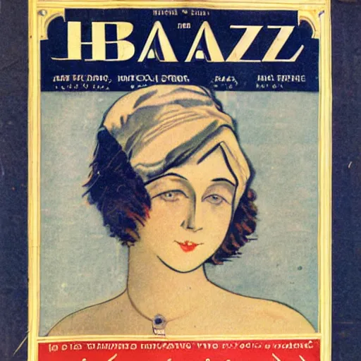 Prompt: front cover of harper's bazar, august 1 9 2 2