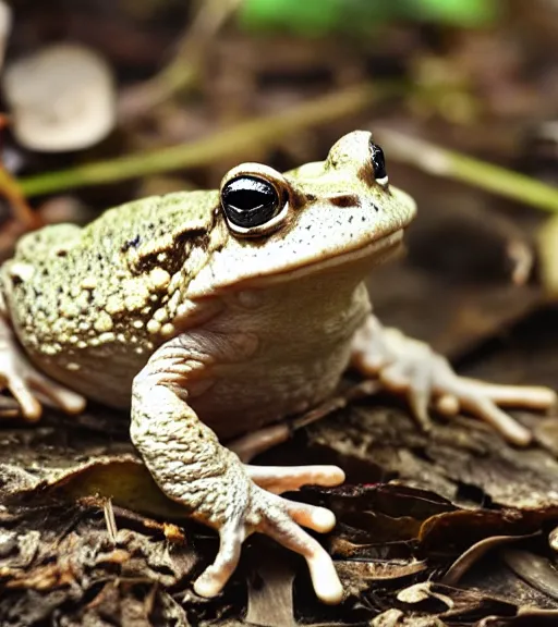 Image similar to a toad playing guitar on a mushroom