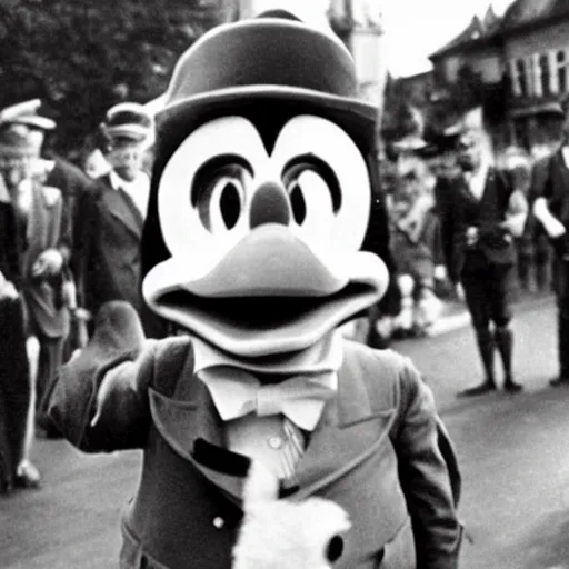 Image similar to Donald Duck at a German parade in 1936
