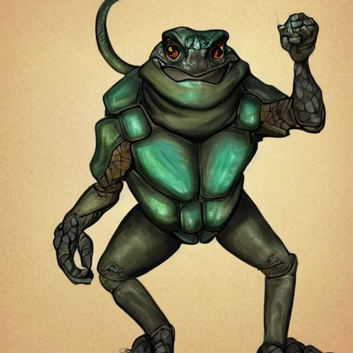 Prompt: humanoid tortoise in the style of Don Bluth