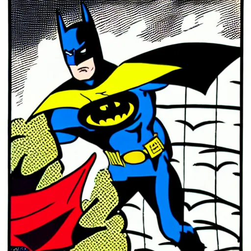 Prompt: batman by roy lichtenstein