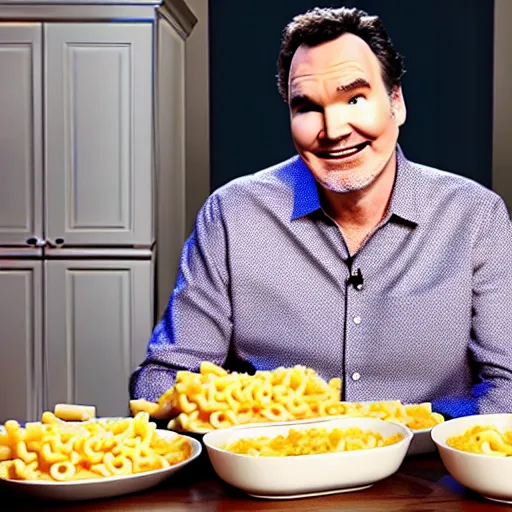 Prompt: uhd macaroni and cheese norm macdonald.